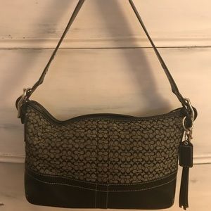 Coach Hobo Logo Vintage Black and Gray